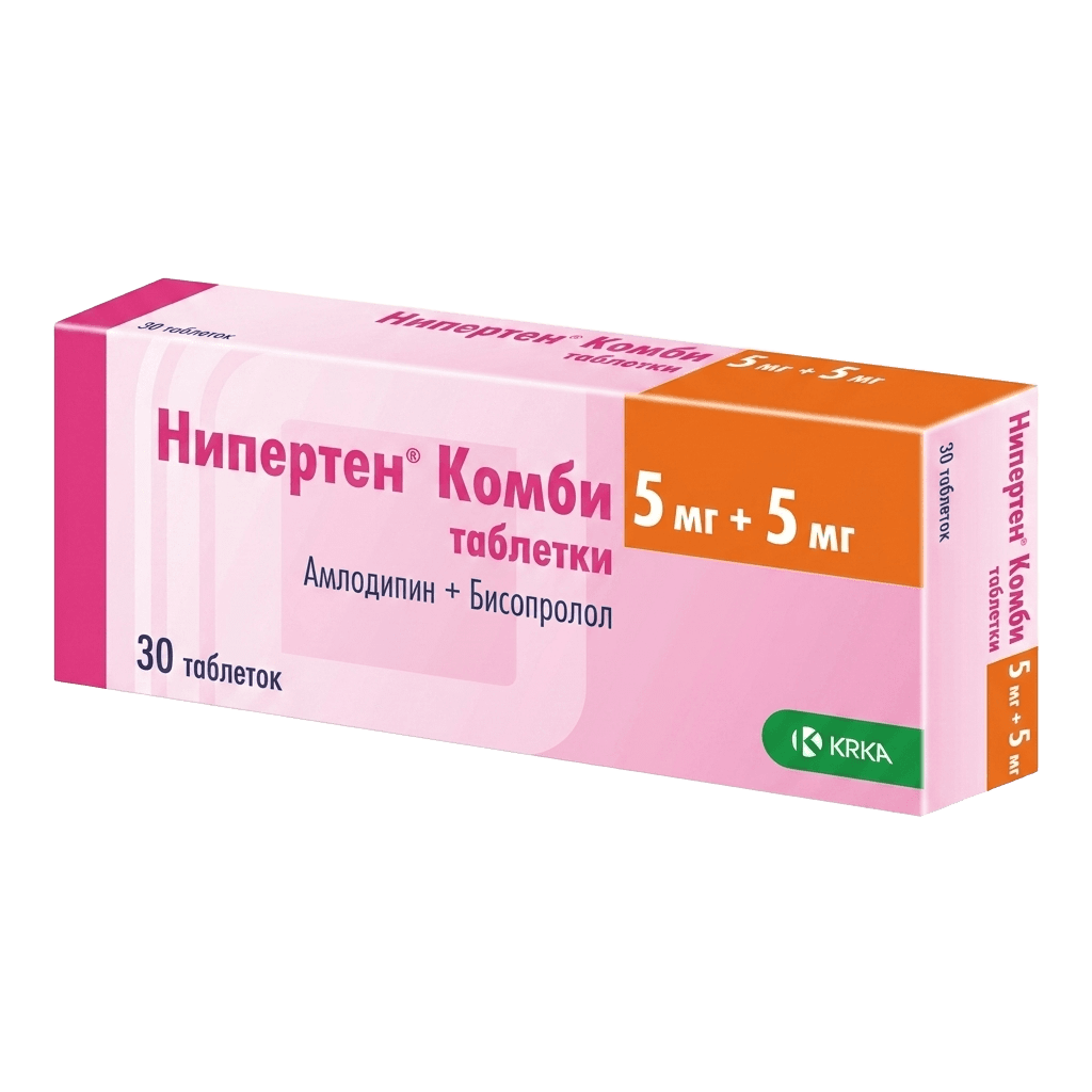 Нипертен Комби, 5 мг/5 мг, таб. №90