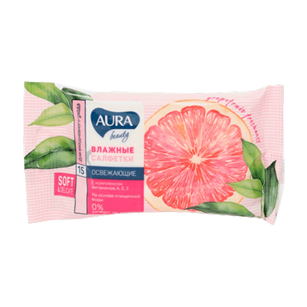 Салфетки влажные Aura Beauty, №15