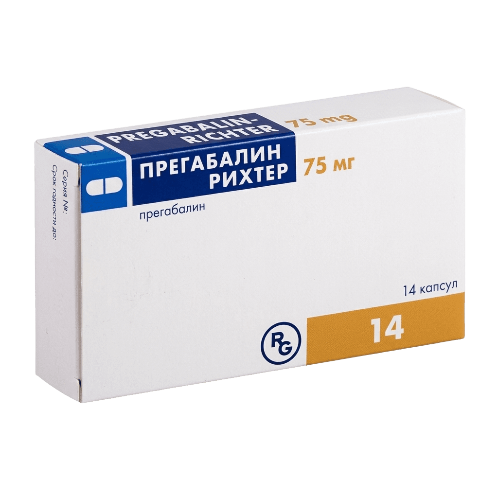 Прегабалин-Рихтер, 75 мг, капс. №14