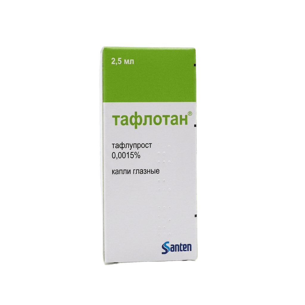 Тафлотан, 15 мкг/мл, 2,5 мл, капли глаз.