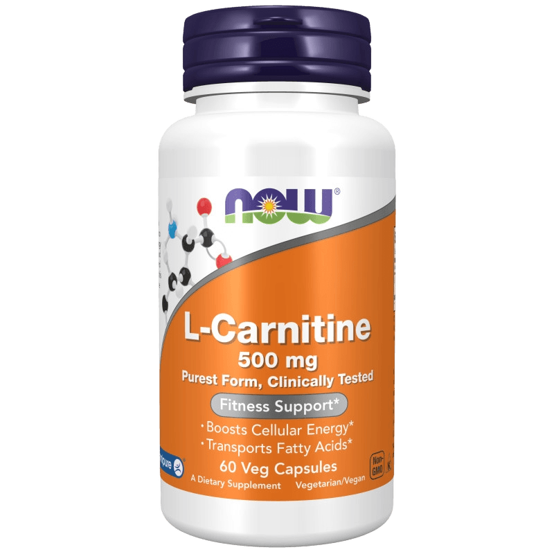 L-карнитин (NOW L-Carnitine), 500 мг, капс. №60