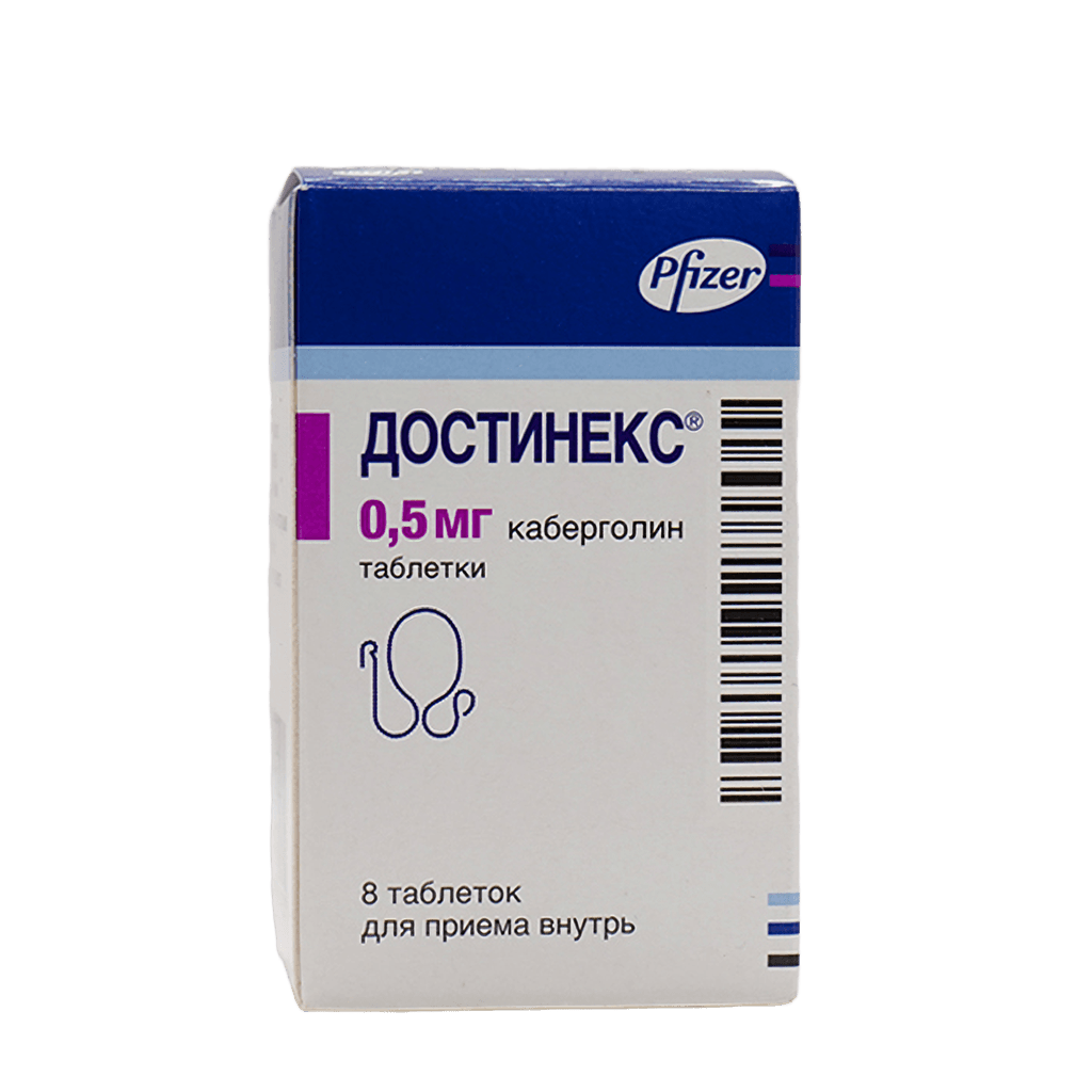 Достинекс, 0,5 мг, таб. №2