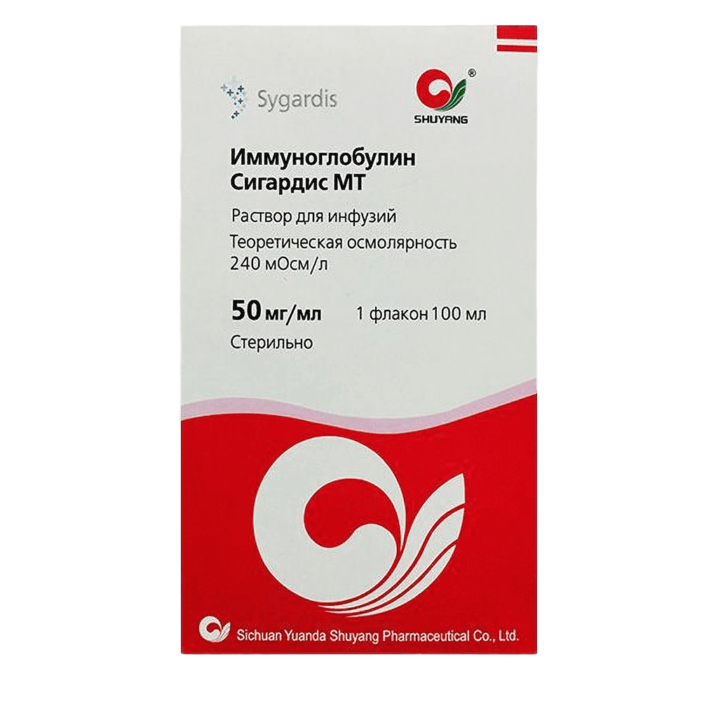 Иммуноглобулин Сигардис МТ, 50 мг/мл, 100 мл, флак.
