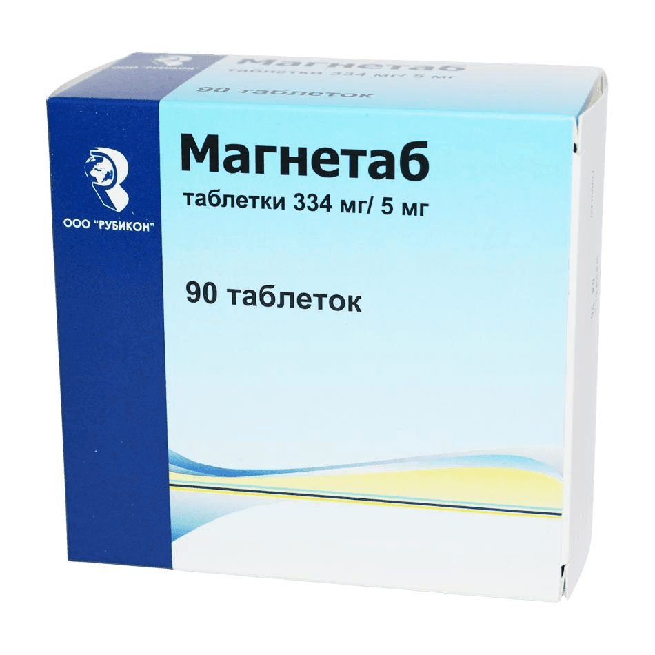 Магнетаб, 334 мг/5 мг, таб. №90