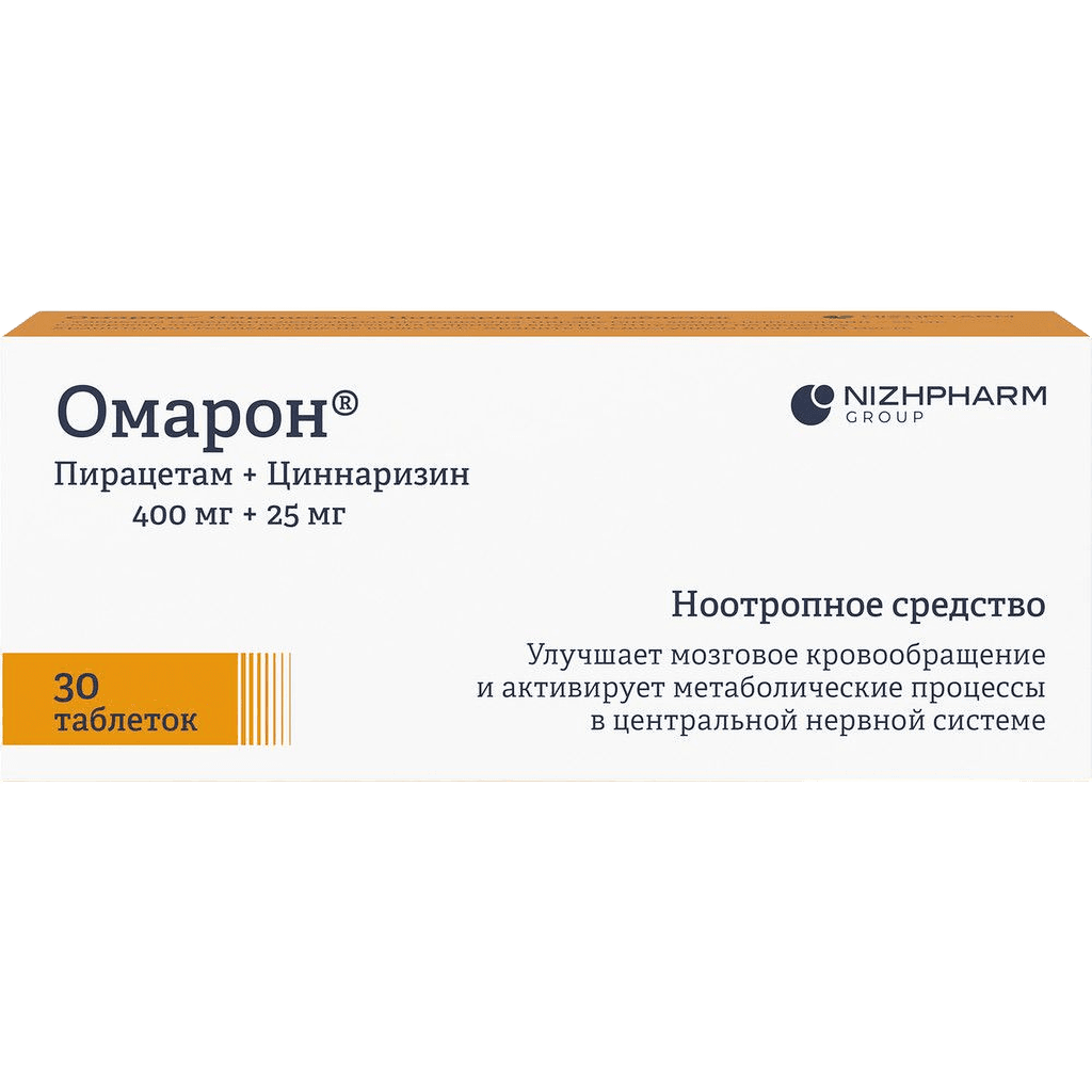 Омарон, 400 мг/25 мг, таб. №30