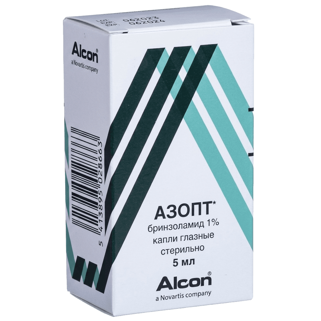 Азопт, 1%, 5 мл, капли глаз.