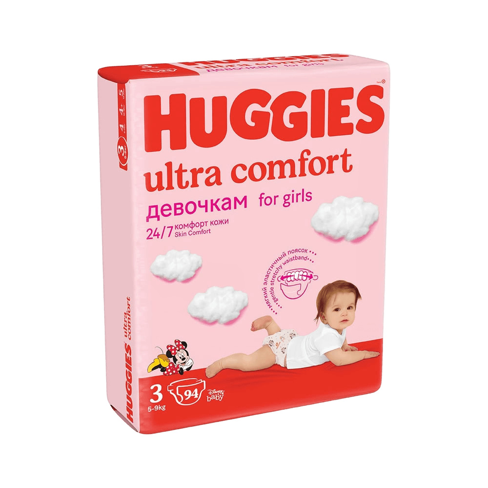 Подгузники дет. для мальчиков Huggies Ultra Comfort, раз. 3, №94