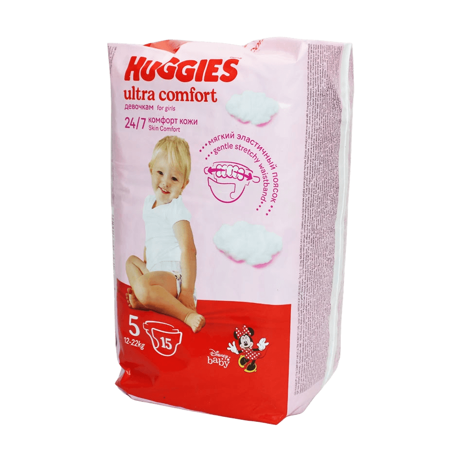 Подгузники дет. для девочек Huggies Ultra Comfort, раз. 5, №15