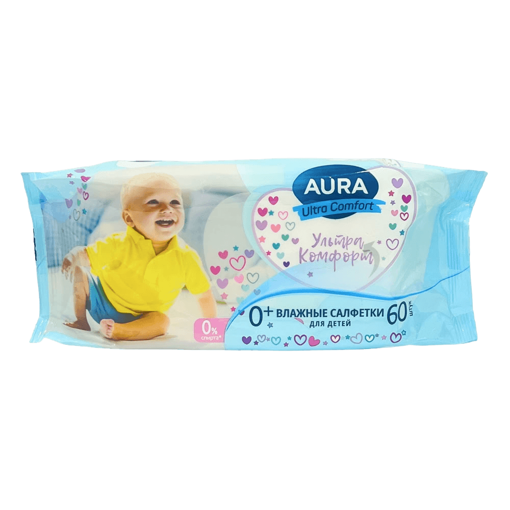 Салфетки влажные детские Aura Ultra Comfort, №72