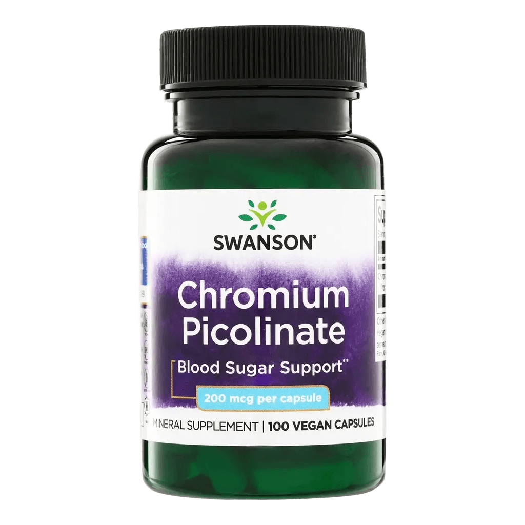 Хром пиколинат (Swanson Chromium Picolinate), 200 МКГ, капс. №100