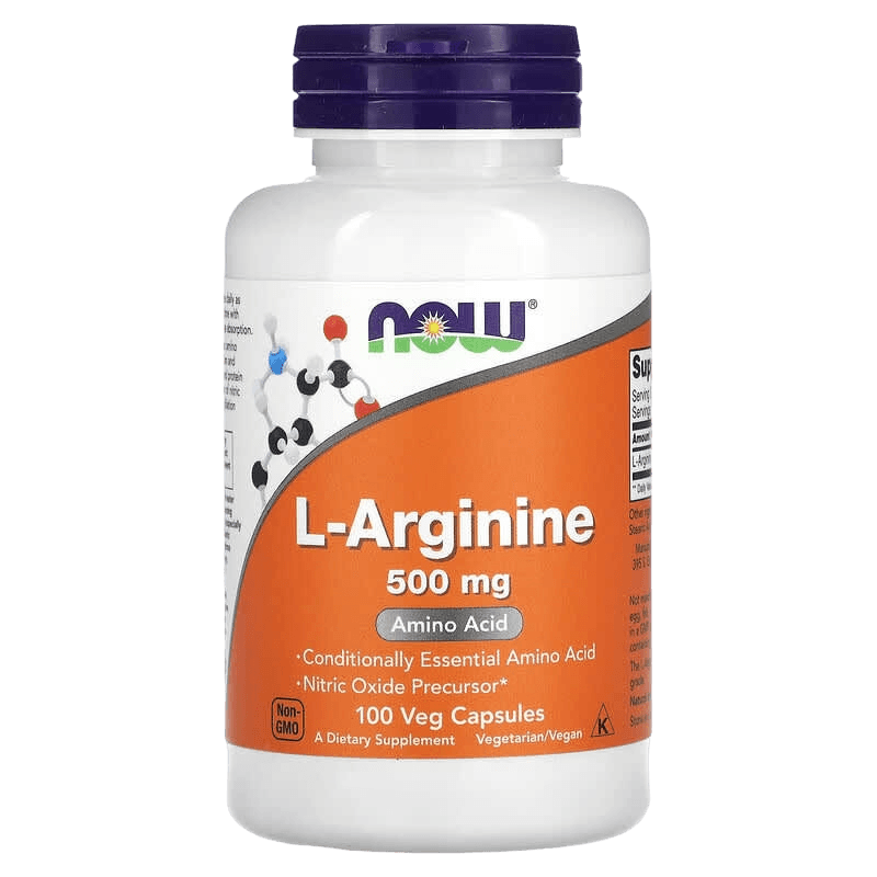 L-аргинин (NOW L-Arginine), 500 мг, капс. №100