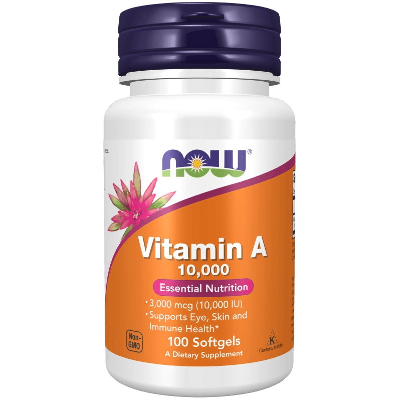 Витамин А (NOW Vitamin A), 10000 ме, капс. №100
