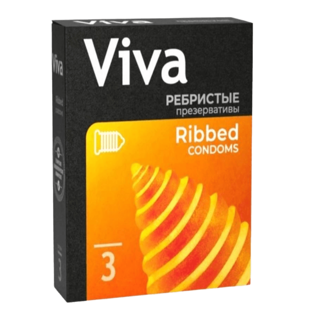 Презервативы Viva, Ребристые, №3