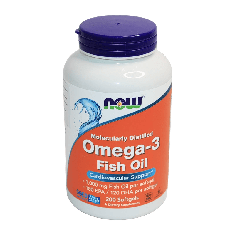 Омега-3 Рыбий жир (NOW Omega-3 Fish Oil), 1000 мг, капс. №200