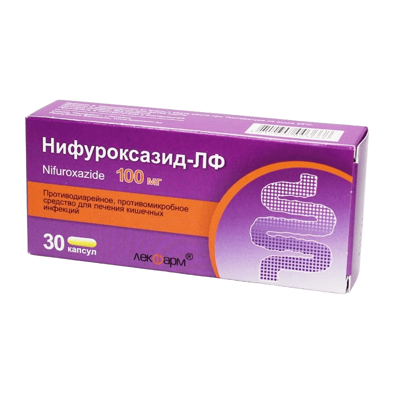 Нифуроксазид-ЛФ, 100 мг, капс. №14