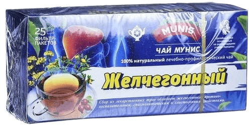 Травяной чай Желчегонный Мунис, 1 г, пакеты. №25