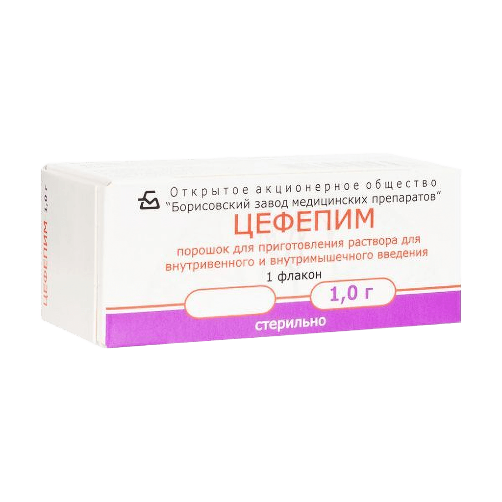 Цефепим, 1.0 г, флак. №1