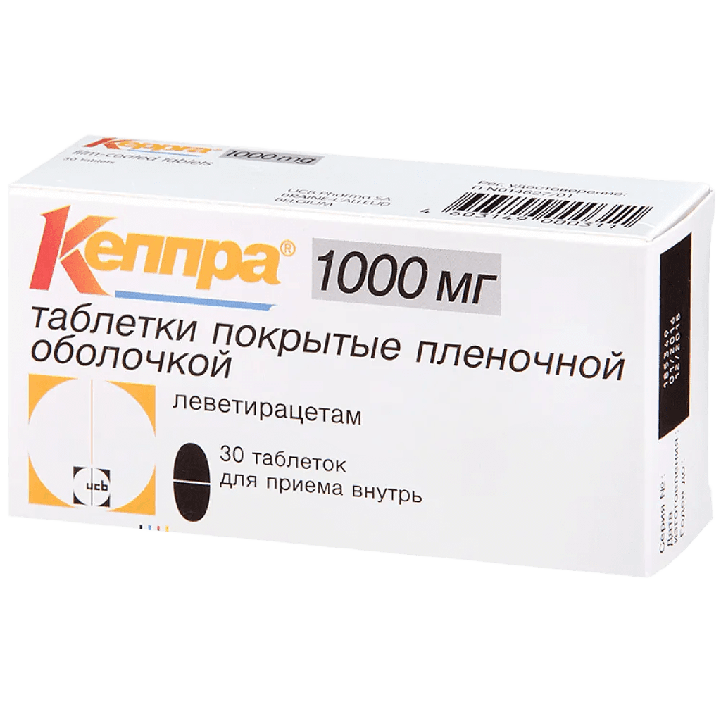 Кеппра, 1000 мг, таб. №30