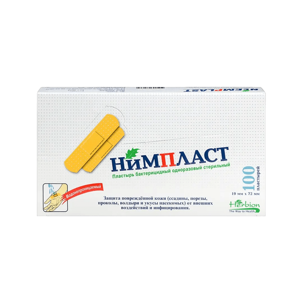 Plaster bact. Nimplast, 19 mm x 72 mm №100
