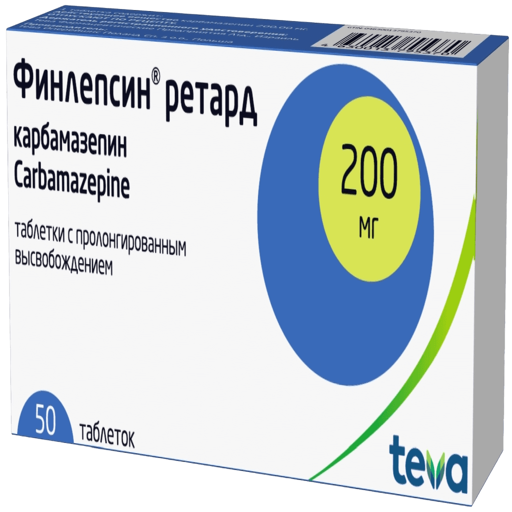 Финлепсин Ретард, 200 мг, таб. №50