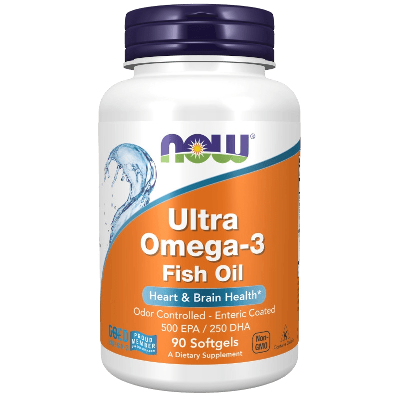 Ультра Омега-3 Рыбий жир (NOW Ultra Omega-3 Fish Oil), капс. №90