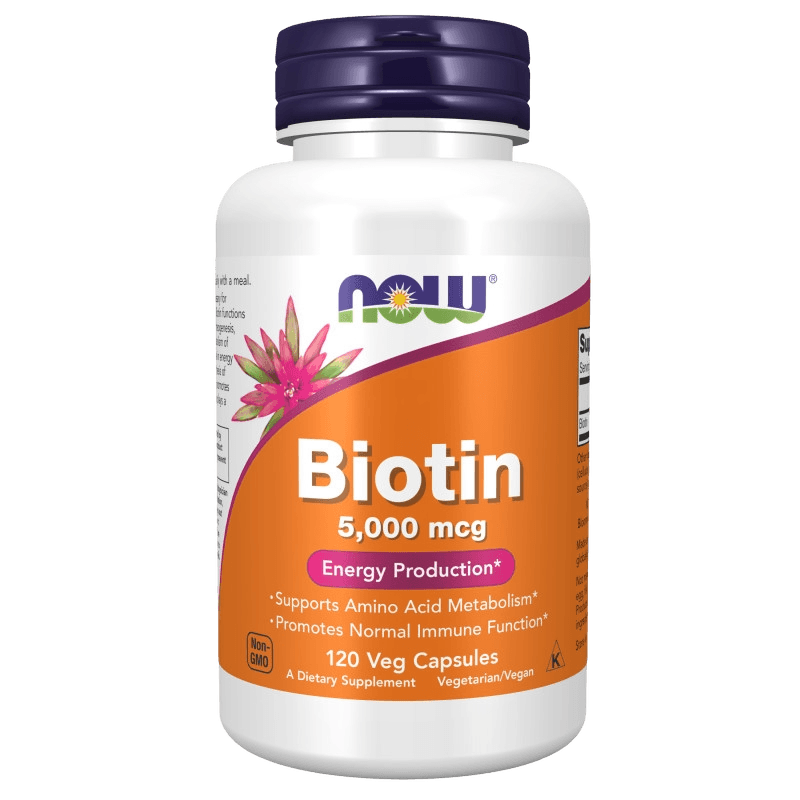 Биотин (NOW Biotin), 5000 мкг, капс. №120