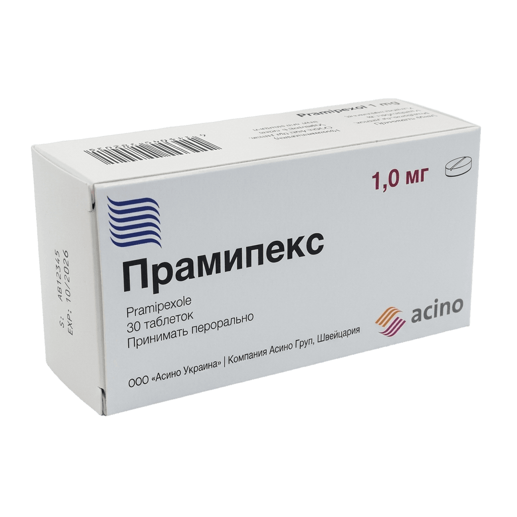 Прамипекс, 1 мг, таб. №30