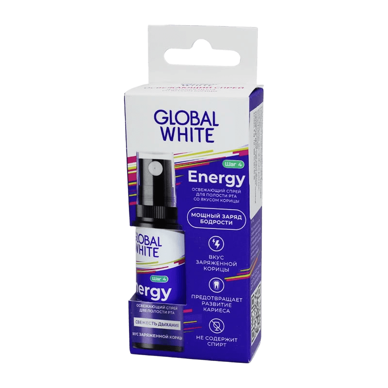 Спрей для полости рта освежающий Global White Fresh, 15 мл