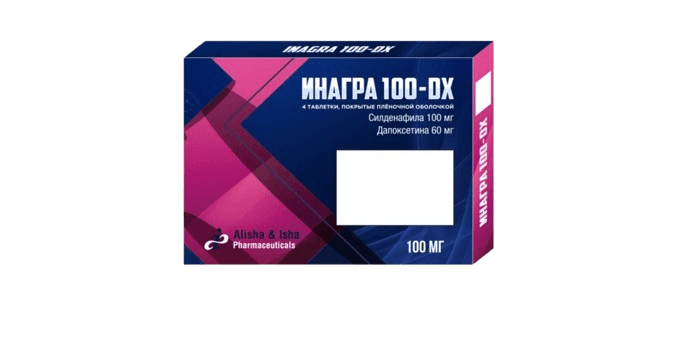 Инагра ДХ, 100 мг/60 мг, таб. №4