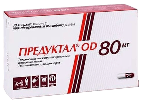 Предуктал ОД, 80 мг, капс. №30