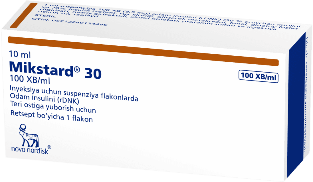 Микстард 30, 100 МЕ/мл, 10 мл, флак. №1
