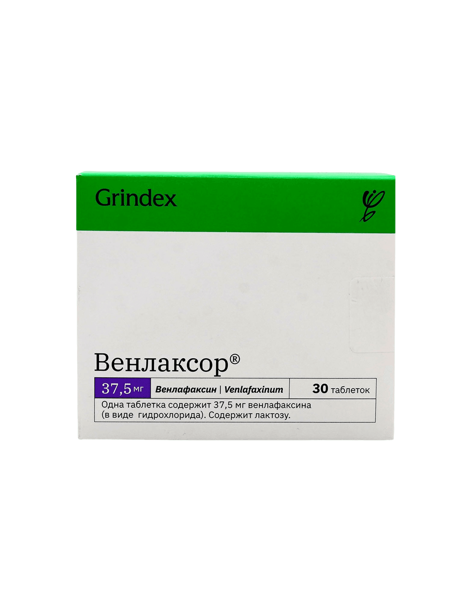 Венлаксор, 37,5 мг, таб. №30