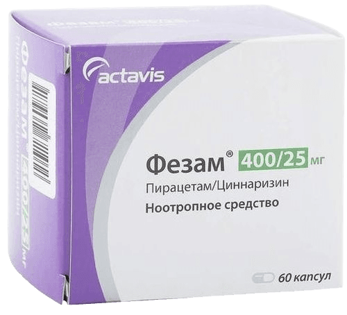 Фезам, 400/25 мг, капс. №60