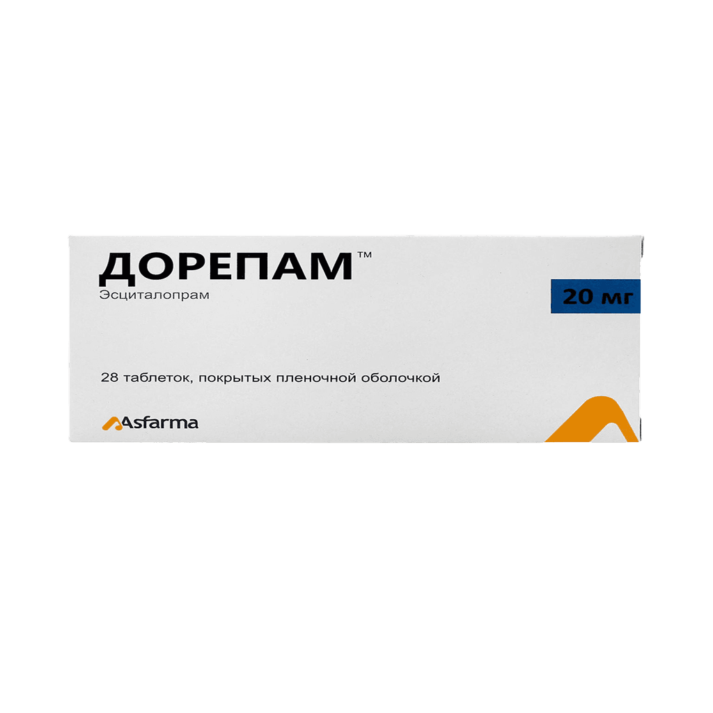 Дорепам, 20 мг, таб. №28