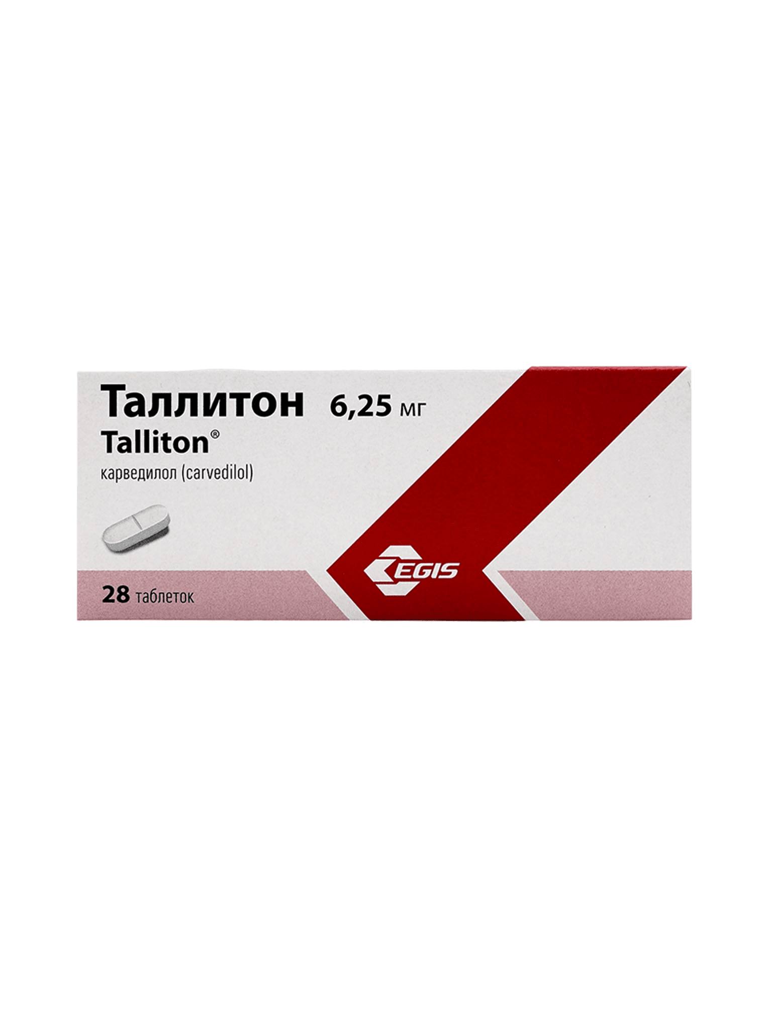 Таллитон, 6,25 мг, таб. №28