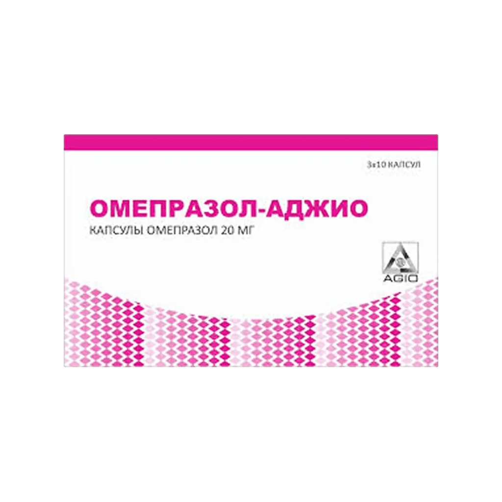 Омепразол-Аджио, 20 мг, капс. №30