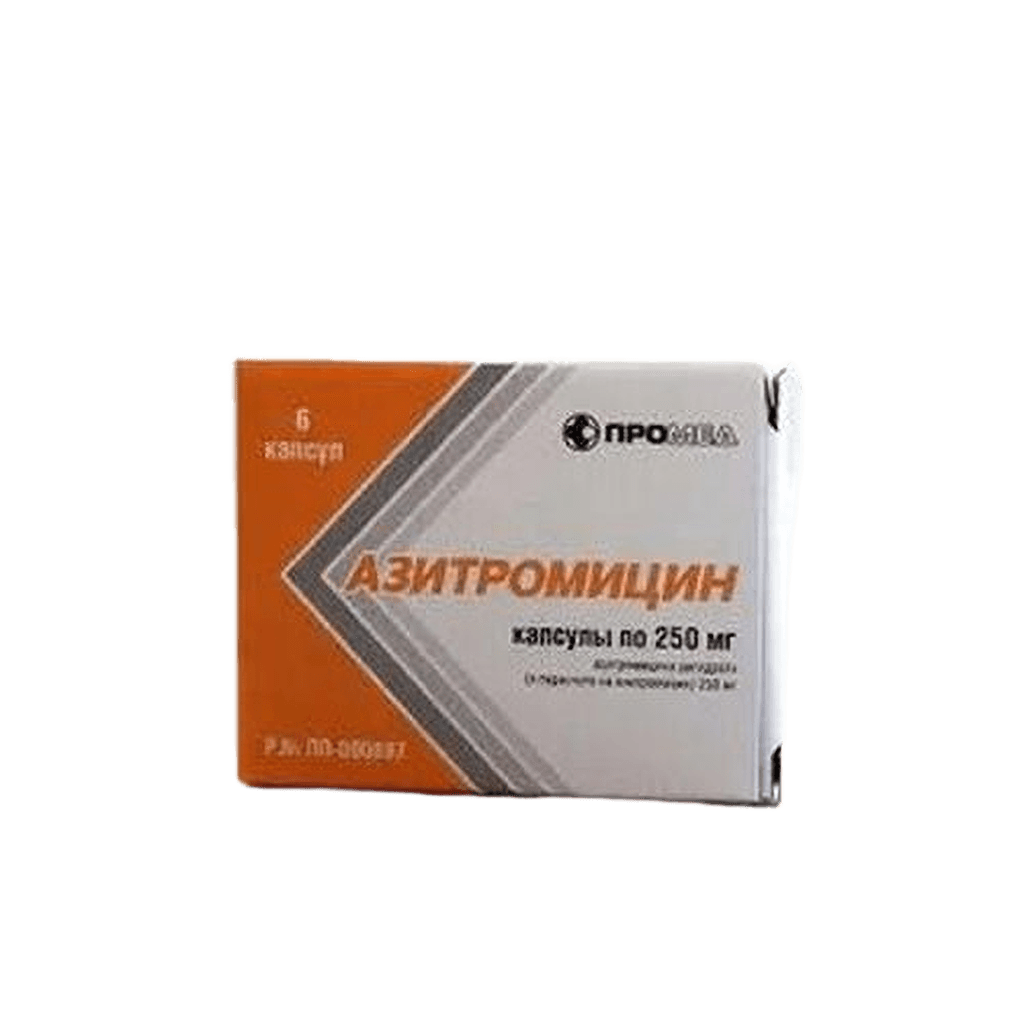 Азитромицин-RNP, 250 мг, капс. №6