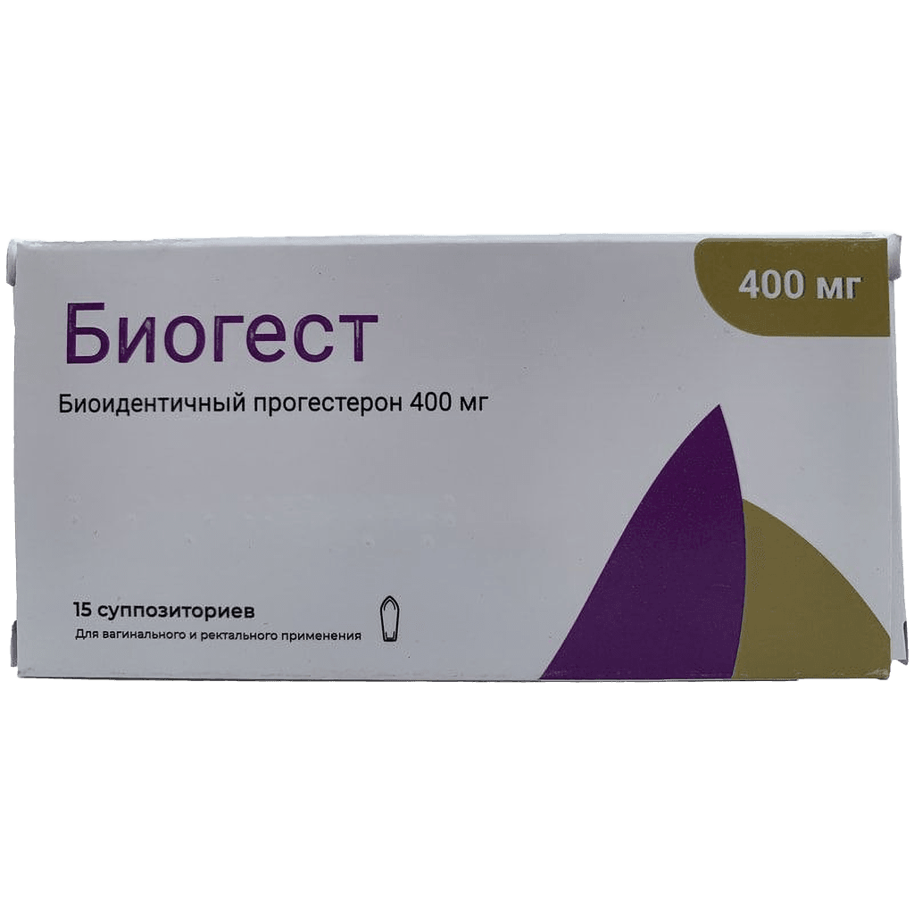 Биогест, 400 мг, супп. рект. ваг. №15