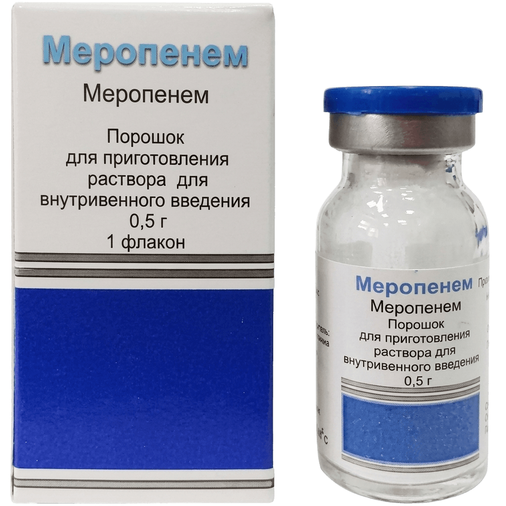 Меропенем, 0,5 г, флак. №1