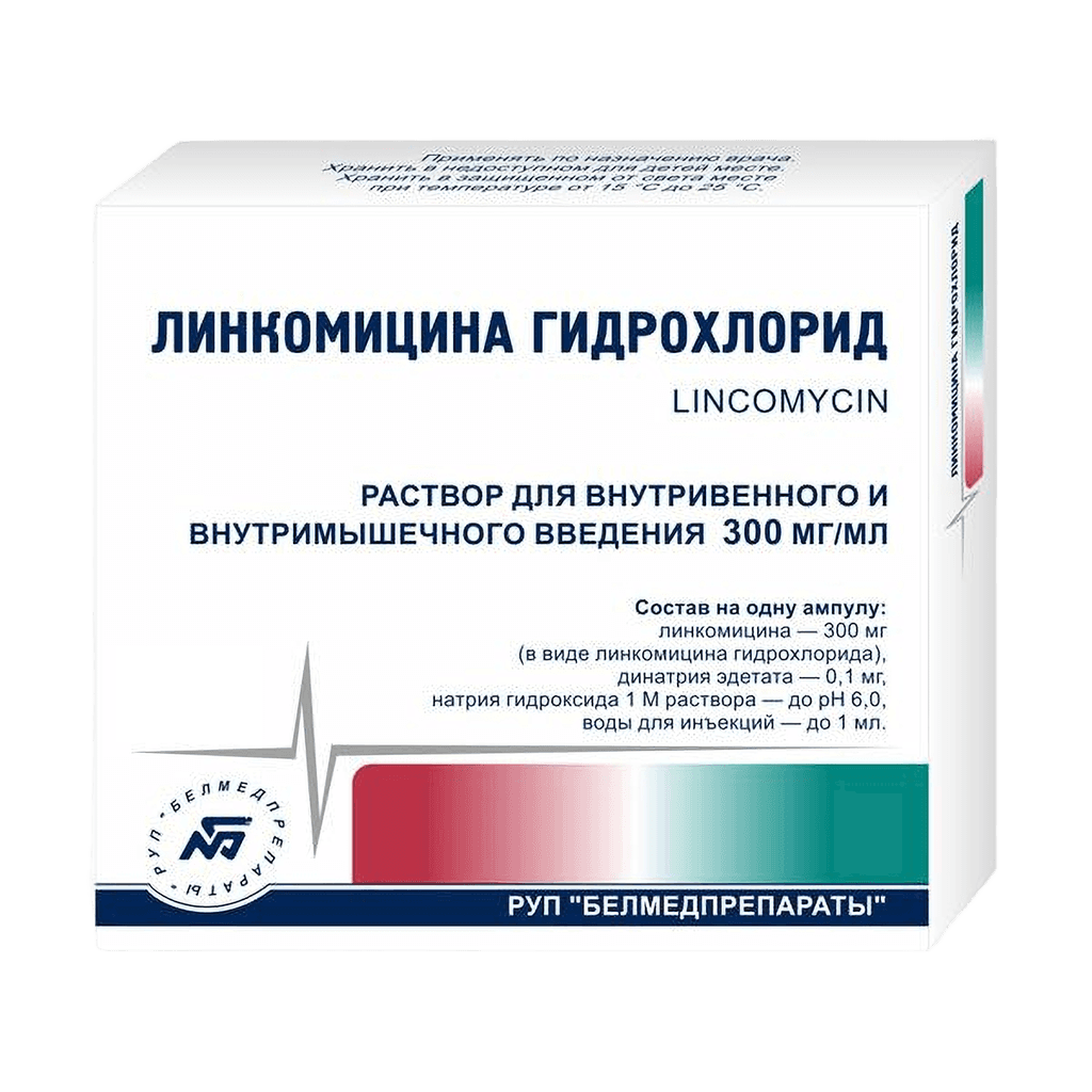 Линкомицина гидрохлорид, 300 мг/мл, 1 мл, амп. №5