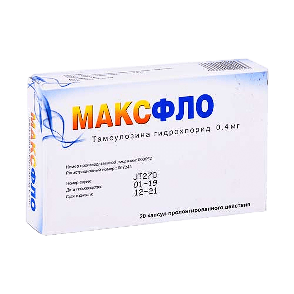 Максфло, 0,4 мг, капс. №20