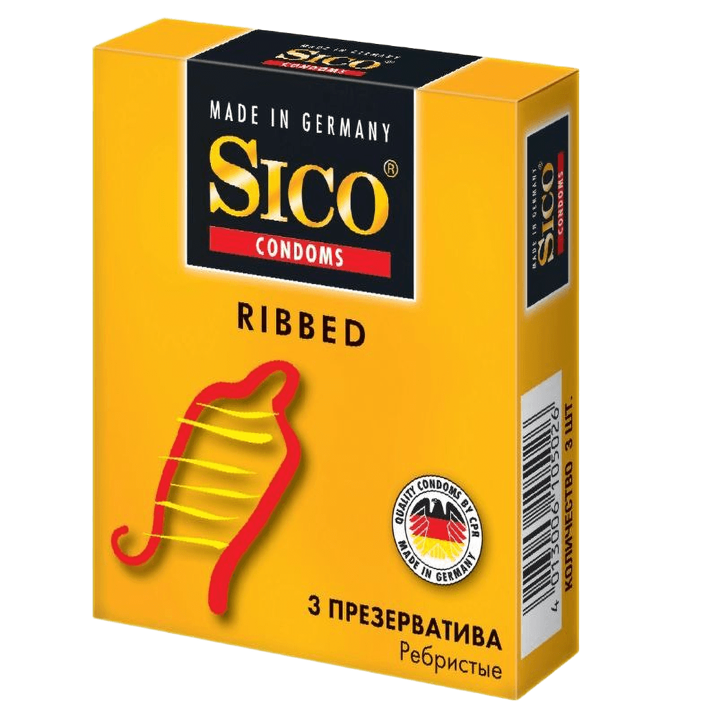 Презервативы Sico Ribbed, №3 (Ребристые)