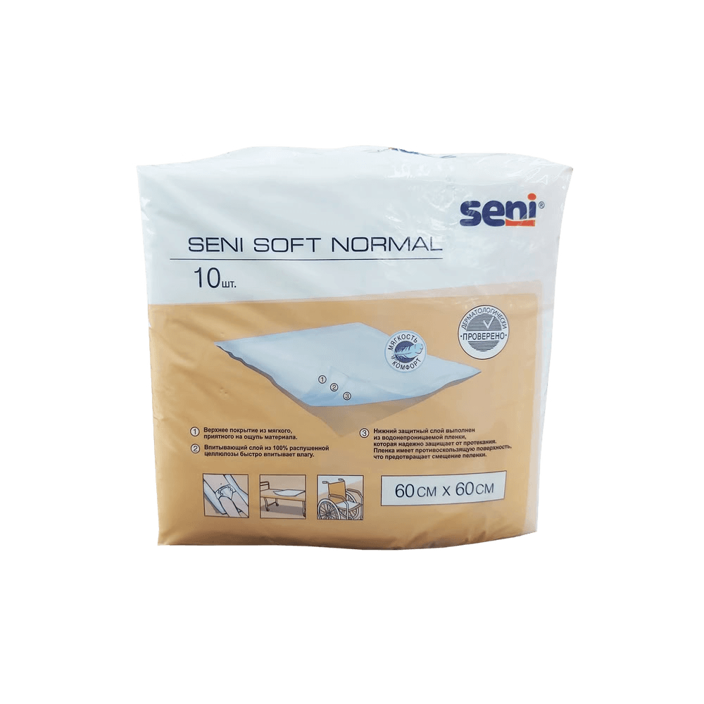 Пеленки Seni Soft Normal, 60 см/60 см, №10