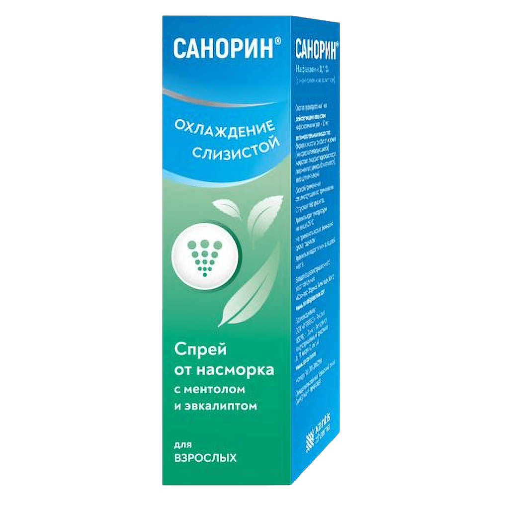 Санорин, 0,1%, 10 мл, спрей назал.