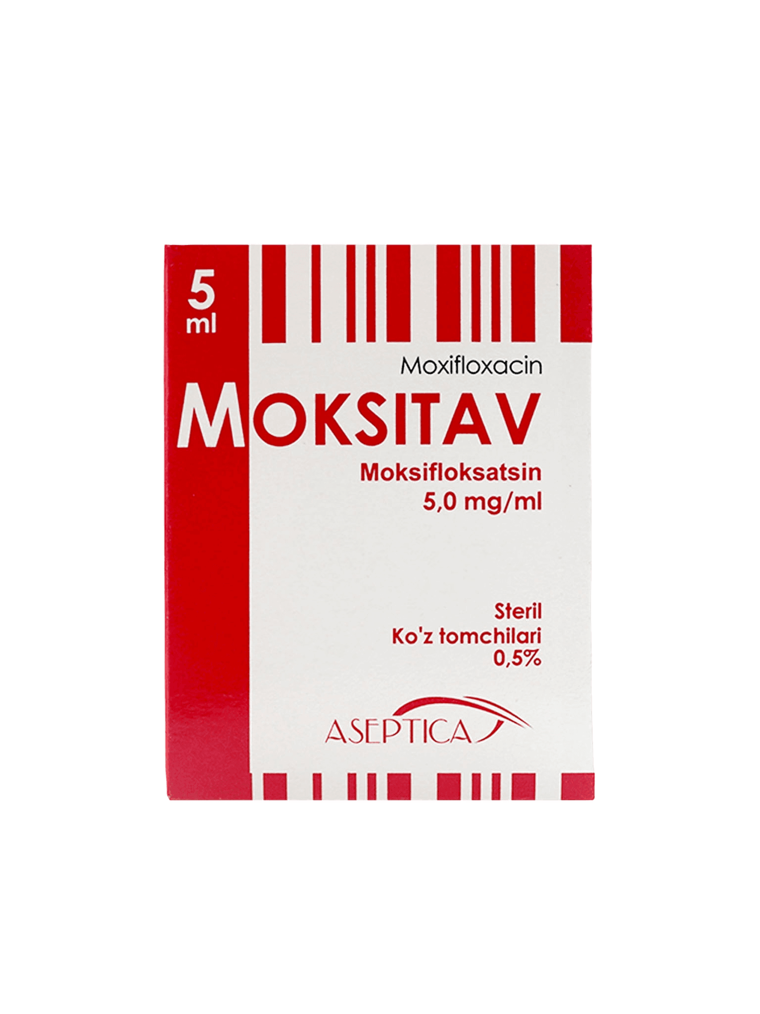 Мокситав, 0,5%, 5 мл, капли глаз.