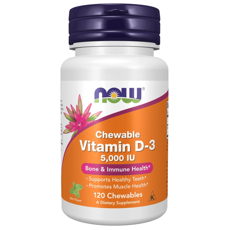 Витамин Д-3 (NOW Vitamin D-3), 5000 ме, мармелад, №120