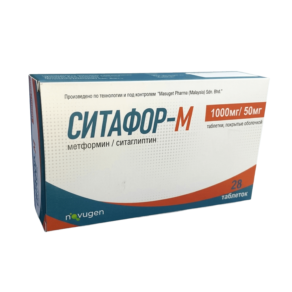 Ситафор-М, 1000 мг/50 мг, таб. №28