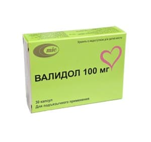 Валидол, 100 мг, капс. №30