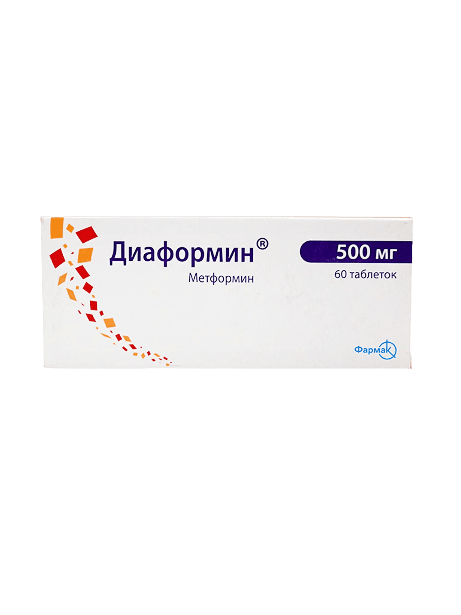 Диаформин, 500 мг, таб. №60
