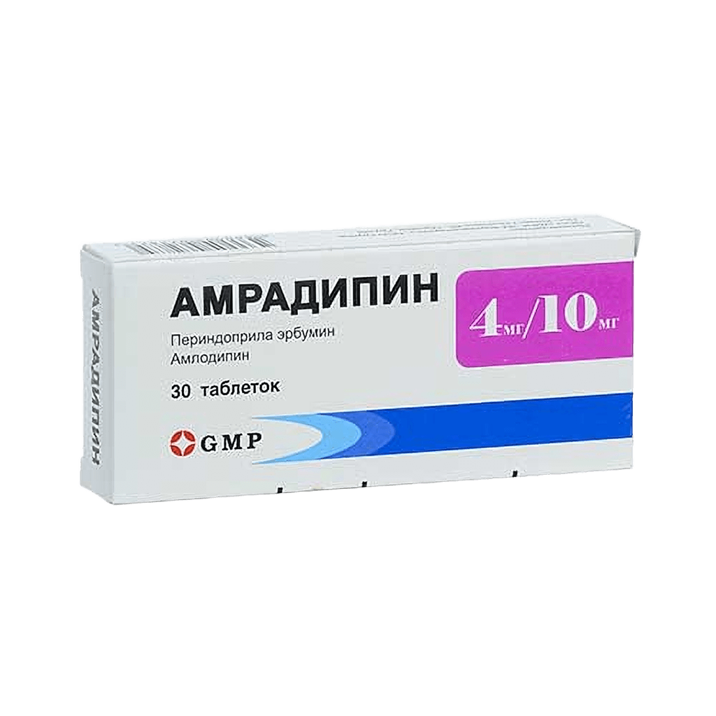 Амрадипин, 4 мг/10 мг, таб. №30